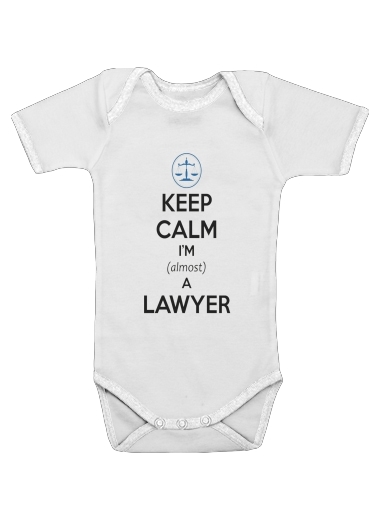  Keep calm i am almost a lawyer voor Baby short sleeve onesies