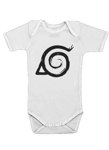  Konoha Symbol Grunge art voor Baby short sleeve onesies