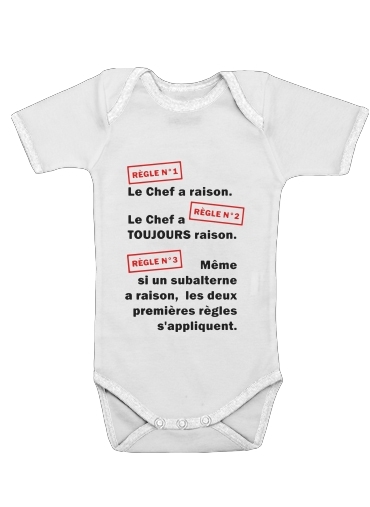 Les regles du chef voor Baby short sleeve onesies