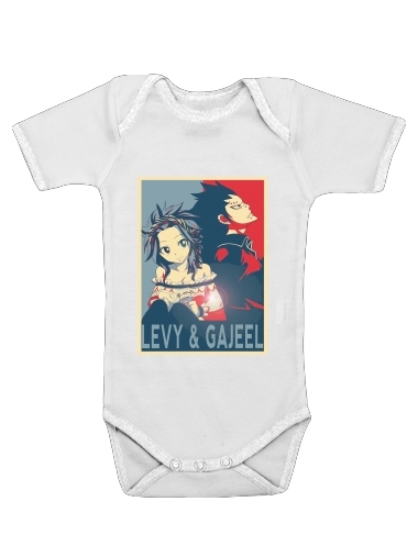  Levy et Gajeel Fairy Love voor Baby short sleeve onesies