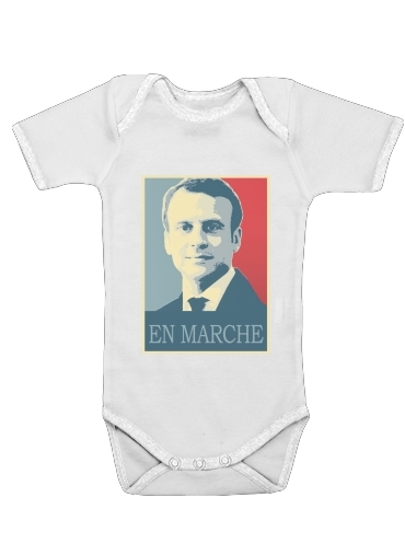  Macron Propaganda En marche la France voor Baby short sleeve onesies