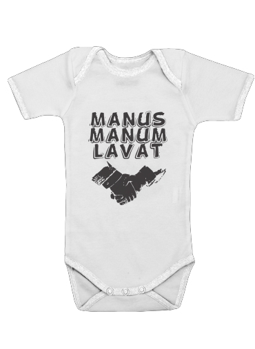  Manus manum lavat voor Baby short sleeve onesies