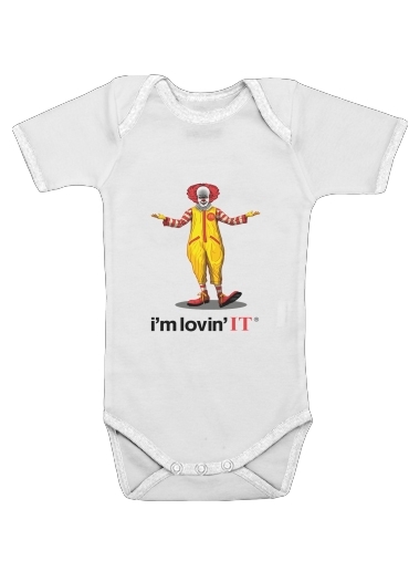 Mcdonalds Im lovin it - Clown Horror voor Baby short sleeve onesies