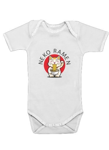  Neko Ramen Cat voor Baby short sleeve onesies