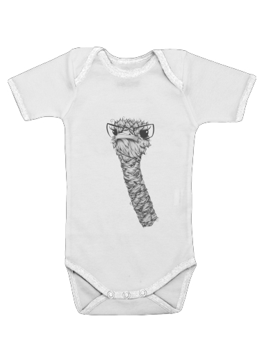  Ostrich voor Baby short sleeve onesies