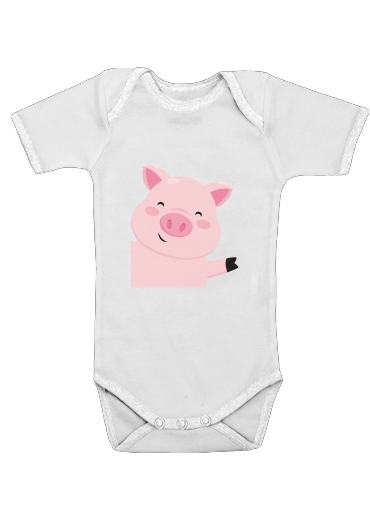  Pig Smiling voor Baby short sleeve onesies