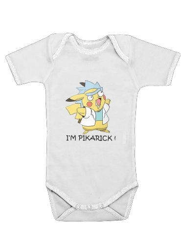  Pikarick - Rick Sanchez And Pikachu  voor Baby short sleeve onesies