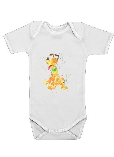  Pluto watercolor art voor Baby short sleeve onesies