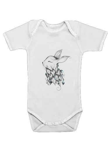  Poetic Rabbit  voor Baby short sleeve onesies