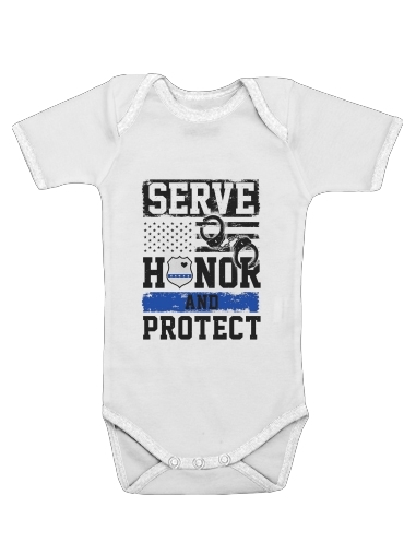  Police Serve Honor Protect voor Baby short sleeve onesies