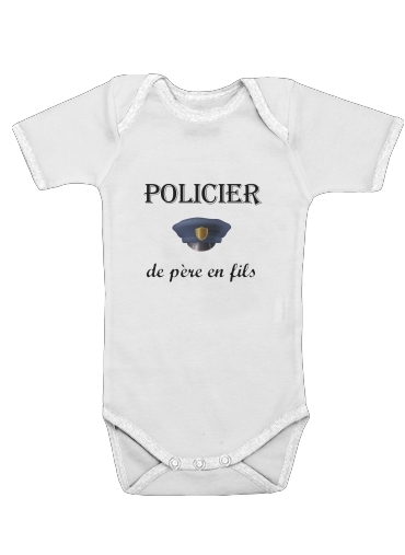  Policier de pere en fils voor Baby short sleeve onesies