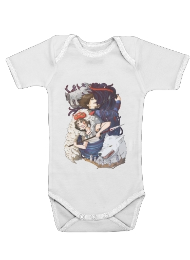  Princess Mononoke Inspired voor Baby short sleeve onesies