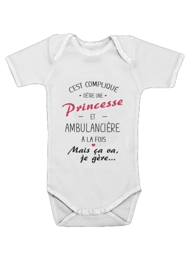  Princesse et ambulanciere voor Baby short sleeve onesies