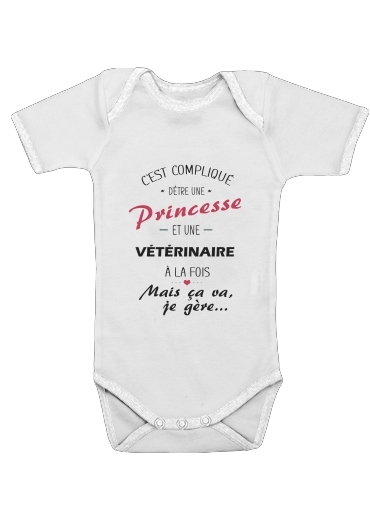  Princesse et veterinaire voor Baby short sleeve onesies