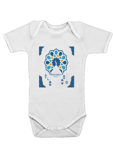  Ramadan Kareem Blue voor Baby short sleeve onesies