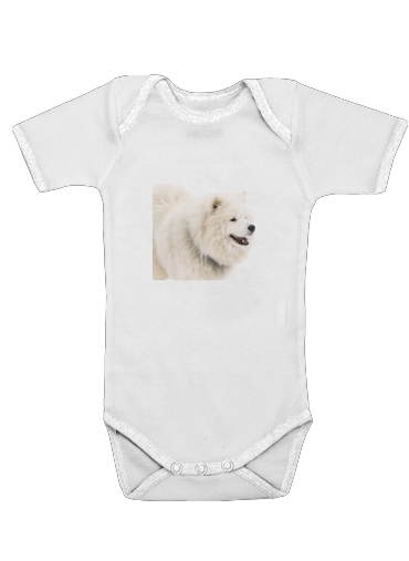  samoyede dog voor Baby short sleeve onesies