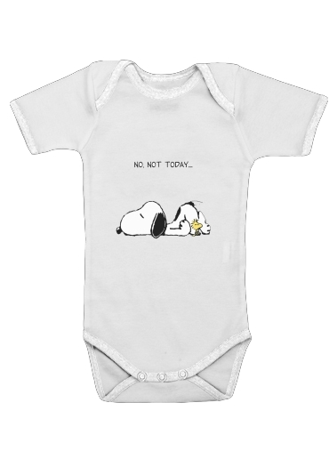  Snoopy No Not Today voor Baby short sleeve onesies
