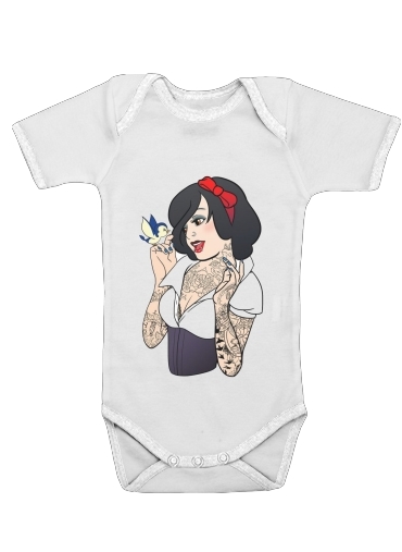  Snow White Tattoo Bird voor Baby short sleeve onesies