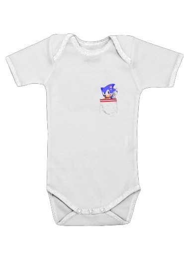  Sonic in the pocket voor Baby short sleeve onesies