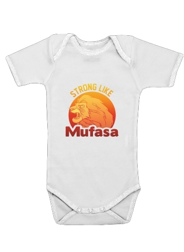  Strong like Mufasa voor Baby short sleeve onesies