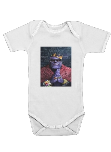  Thanos mashup Notorious BIG voor Baby short sleeve onesies