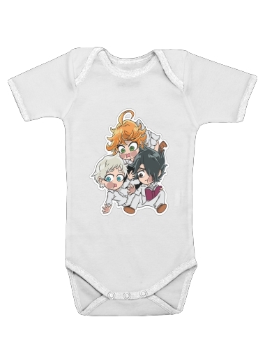  The Promised Neverland Emma Ray Norman Chibi voor Baby short sleeve onesies