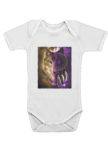  Wolf Dreamcatcher voor Baby short sleeve onesies