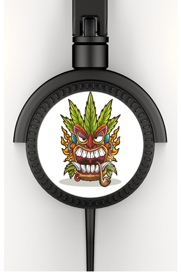  Tiki mask cannabis weed smoking voor hoofdtelefoon