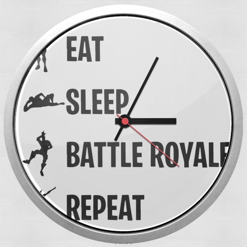  Eat Sleep Battle Royale Repeat voor Wandklok