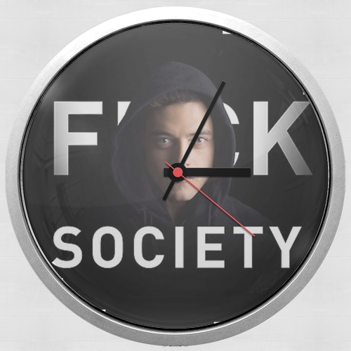  Mr Robot Fuck Society voor Wandklok