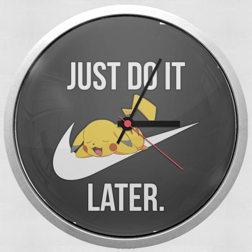  Nike Parody Just Do it Later X Pikachu voor Wandklok