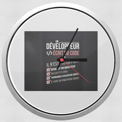  Un developpeur ecrit du code Stop voor Wandklok