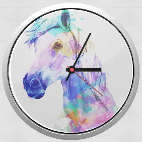  watercolor horse voor Wandklok