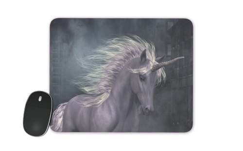  A dreamlike Unicorn walking through a destroyed city voor Mousepad
