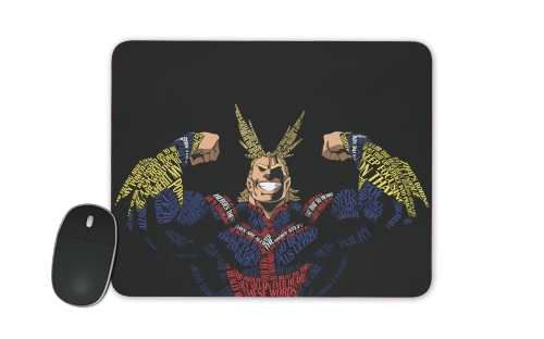  All Might Toshinori Word Art voor Mousepad