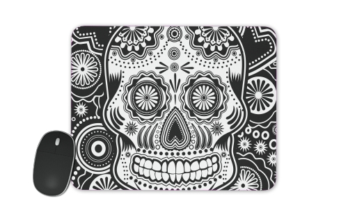  black and white sugar skull voor Mousepad