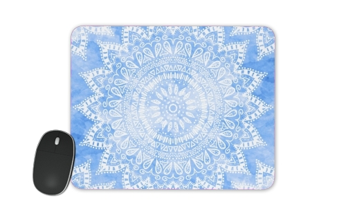  Bohemian Flower Mandala in Blue voor Mousepad