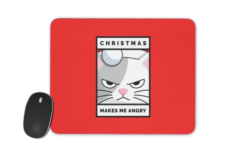  Christmas makes me Angry cat voor Mousepad