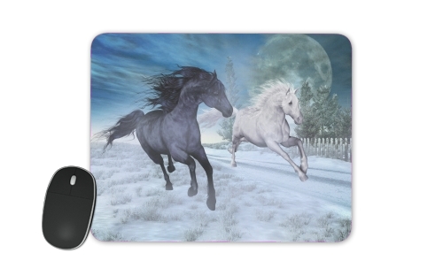  Horse freedom in the snow voor Mousepad