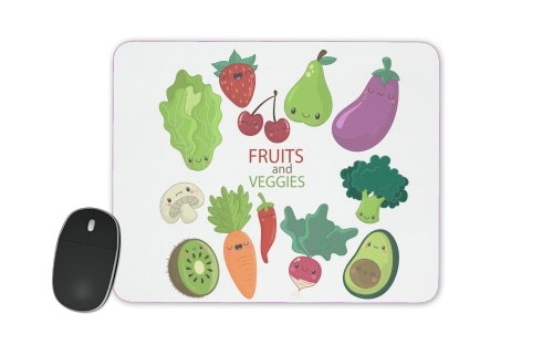  Fruits and veggies voor Mousepad