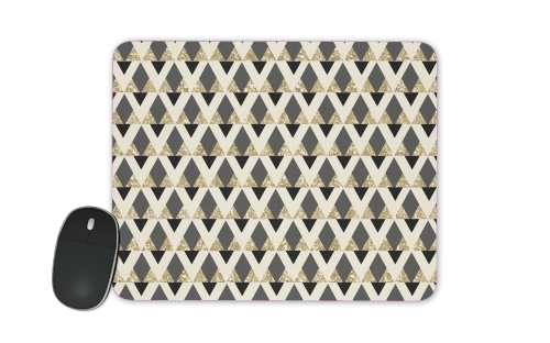  Glitter Triangles in Gold Black And Nude voor Mousepad