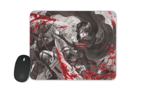  Livai Ackerman Black And White voor Mousepad