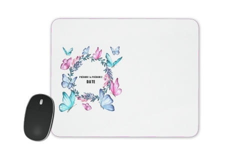  Watercolor Butterfly wedding invitation voor Mousepad