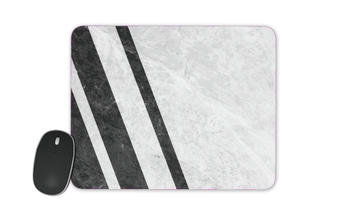  White Striped Marble voor Mousepad