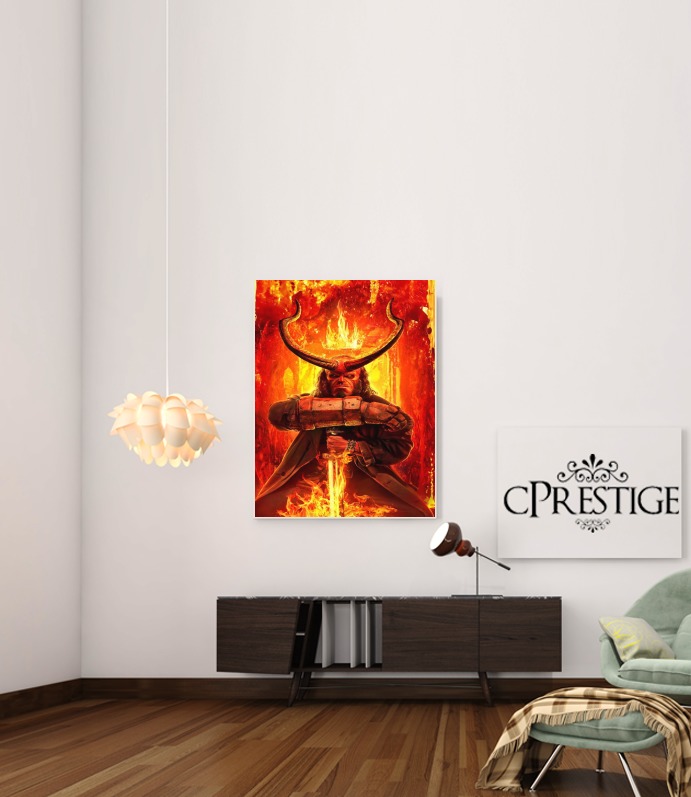  Hellboy in Fire voor Bericht lijm 30 * 40 cm