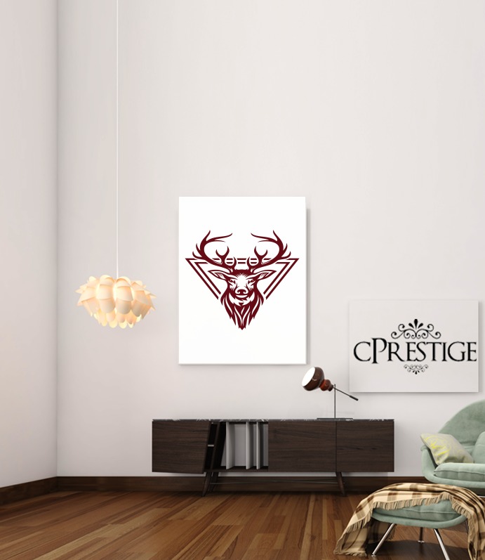  Vintage deer hunter logo voor Bericht lijm 30 * 40 cm