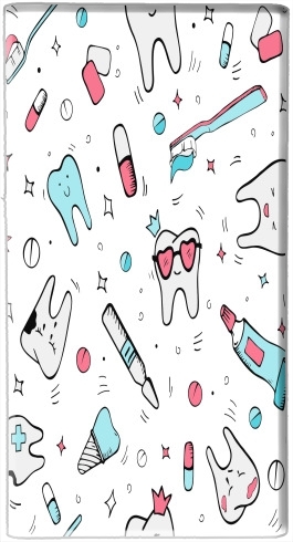  Seamless dental pattern with teeth toothpaste voor draagbare externe back-up batterij 5000 mah Micro USB