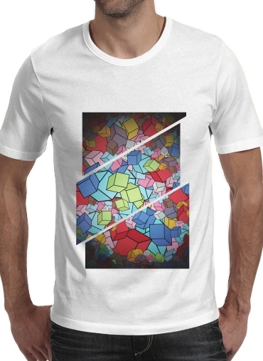  Abstract Cool Cubes voor Mannen T-Shirt