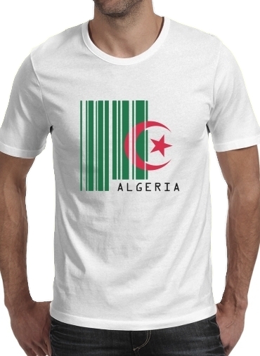  Algeria Code barre voor Mannen T-Shirt