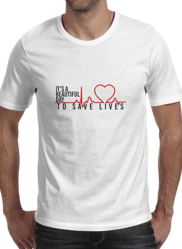  Beautiful Day to save life voor Mannen T-Shirt